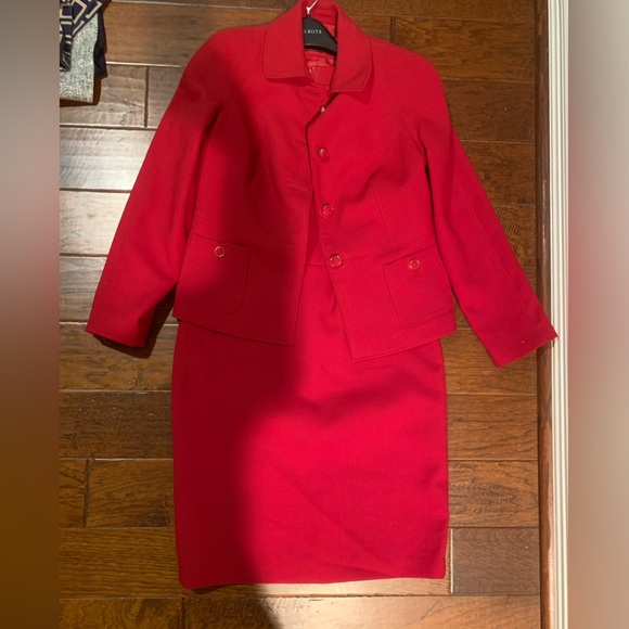 Talbots Jackets & Blazers - EUC Talbots Red Wool Blend Suit Set 10/12